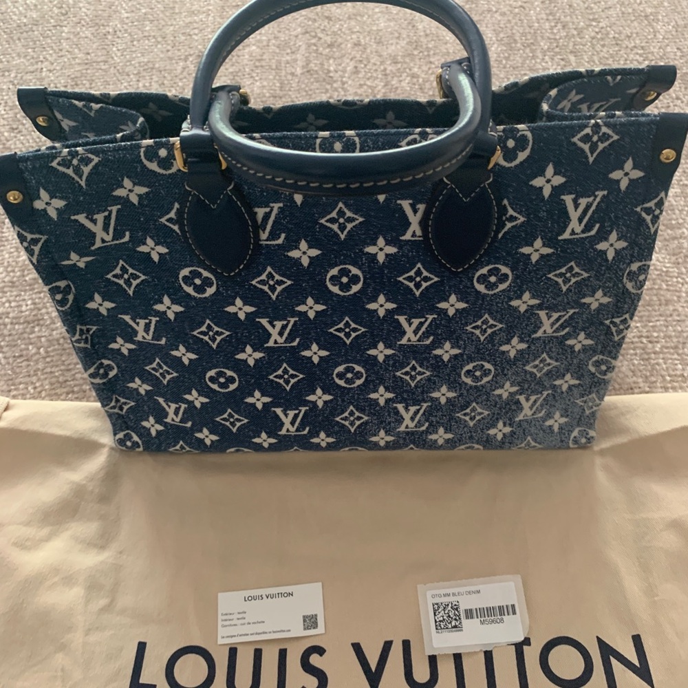 Louis Vuitton Onthego MM Blue Denim